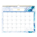 Blue Sky® Gemma Academic Wall Calendar, Geode Artwork, 15" x 12", White/Blue Sheets, 12-Month (July to June): 2024 to 2025 (BLS147010)