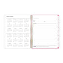 Blue Sky® Roosevelt Pink Academic Weekly/Monthly Planner, Floral Artwork, 11" x 8.5", Pink/Gray Cover, 12-Month (July-June): 2024-2025 (BLS128691)