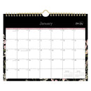 Blue Sky® Neveah Monthly Wall Calendar, Floral Artwork, 11" x 8.75", White/Black/Pink Sheets, 12-Month (Jan to Dec): 2025 (BLS139941)