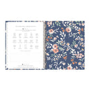 Blue Sky® One Tree Planted Effie Weekly/Monthly Planner, Floral Artwork, 11" x 8.5", Blue/Peach/Green Cover, 12-Month (Jan-Dec): 2025 (BLS138325)