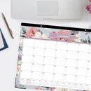 Blue Sky® Tula Monthly Desk Pad Calendar, Floral Artwork, 22" x 17", White/Purple/Pink Sheets, Black Headband, 12-Month (Jan-Dec): 2025 (BLS144086)