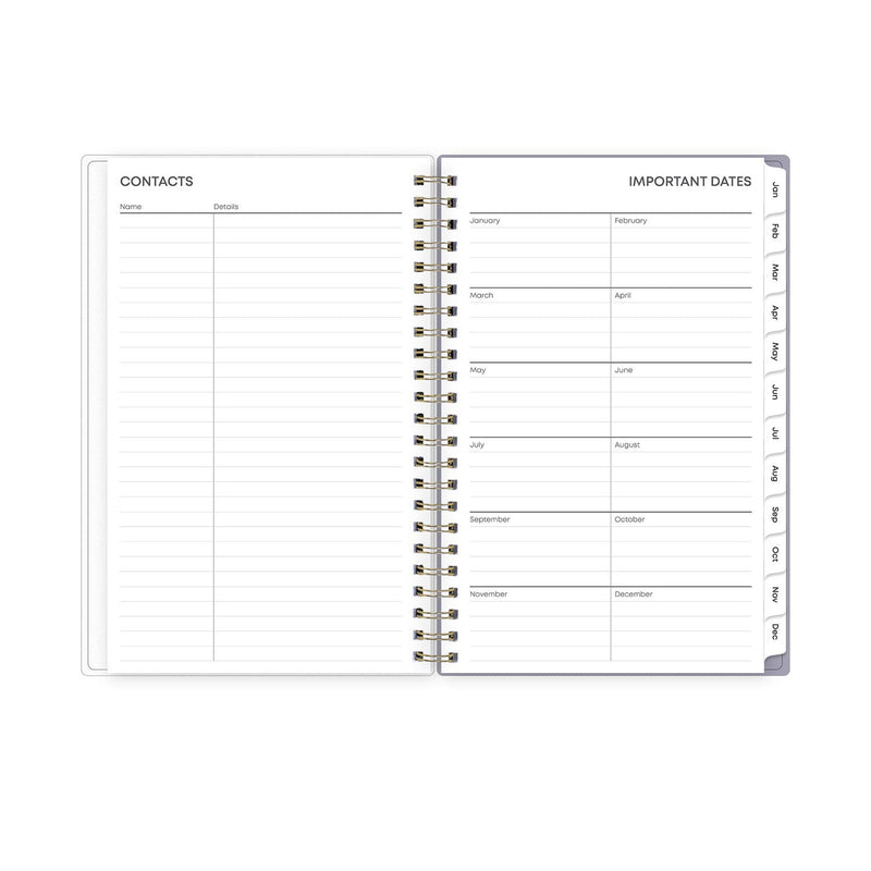 Blue Sky® Tula Weekly/Monthly Planner, Floral Artwork, 8" x 5", Purple/Pink/White Cover, 12-Month (Jan to Dec): 2025 (BLS143974)