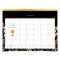 Blue Sky® Neveah Monthly Desk Pad Calendar, Floral Artwork, 22" x 17", White/Black/Pink Sheets, Gold Headband, 12-Month (Jan-Dec): 2025 (BLS148629)