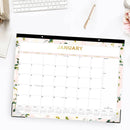 Blue Sky® Day Designer Coming Up Roses Monthly Desk Pad Calendar, Floral Artwork, 22 x 17, Cream/Blush Sheets, 12-Month (Jan-Dec): 2025 (BLS138198)