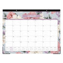 Blue Sky® Tula Monthly Desk Pad Calendar, Floral Artwork, 22" x 17", White/Purple/Pink Sheets, Black Headband, 12-Month (Jan-Dec): 2025 (BLS144086)