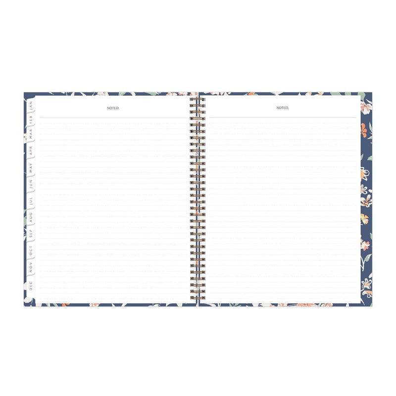 Blue Sky® One Tree Planted Effie Weekly/Monthly Planner, Floral Artwork, 11" x 8.5", Blue/Peach/Green Cover, 12-Month (Jan-Dec): 2025 (BLS138325)