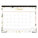 Blue Sky® Day Designer Coming Up Roses Monthly Desk Pad Calendar, Floral Artwork, 22 x 17, Cream/Blush Sheets, 12-Month (Jan-Dec): 2025 (BLS138198)