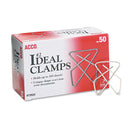 ACCO Ideal Clamps, Small (No. 2), Silver, 50/Box (ACC72620)