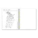 Blue Sky® Life Note-It Leah Weekly/Monthly Notes Planner, Floral Artwork, 11 x 8.5, Gray/Pink/White Cover, 12-Month (Jan to Dec): 2025 (BLS139479)