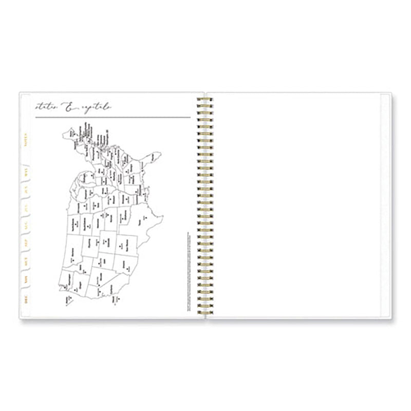 Blue Sky® Life Note-It Leah Weekly/Monthly Notes Planner, Floral Artwork, 11 x 8.5, Gray/Pink/White Cover, 12-Month (Jan to Dec): 2025 (BLS139479)