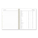 Blue Sky® Life Note-It Leah Weekly/Monthly Notes Planner, Floral Artwork, 11 x 8.5, Gray/Pink/White Cover, 12-Month (Jan to Dec): 2025 (BLS139479)