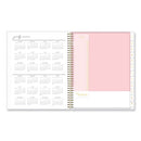 Blue Sky® Life Note-It Leah Weekly/Monthly Notes Planner, Floral Artwork, 11 x 8.5, Gray/Pink/White Cover, 12-Month (Jan to Dec): 2025 (BLS139479)