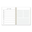 Blue Sky® Life Note-It Leah Weekly/Monthly Notes Planner, Floral Artwork, 11 x 8.5, Gray/Pink/White Cover, 12-Month (Jan to Dec): 2025 (BLS139479)