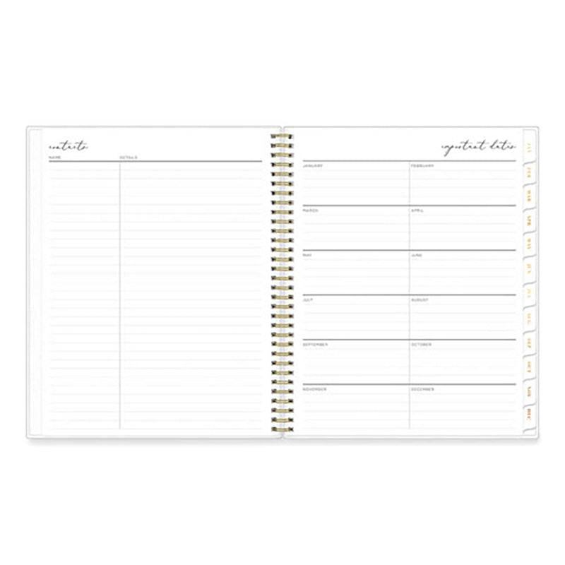 Blue Sky® Life Note-It Leah Weekly/Monthly Notes Planner, Floral Artwork, 11 x 8.5, Gray/Pink/White Cover, 12-Month (Jan to Dec): 2025 (BLS139479)