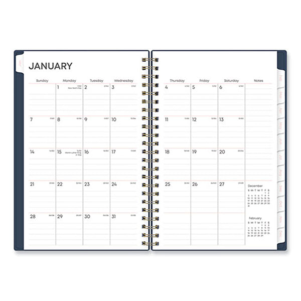 Blue Sky® Ashlyn Weekly/Monthly Planner, Floral Artwork, 8 x 5, Navy/Multicolor Cover, 12-Month (Jan to Dec): 2025 (BLS143958)