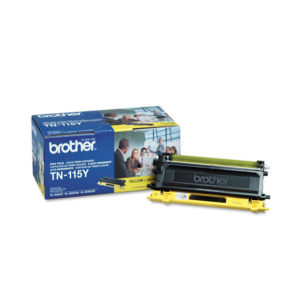 Brother TN115Y High-Yield Toner, 4000 Page-Yield, Yellow (BRTTN115Y)
