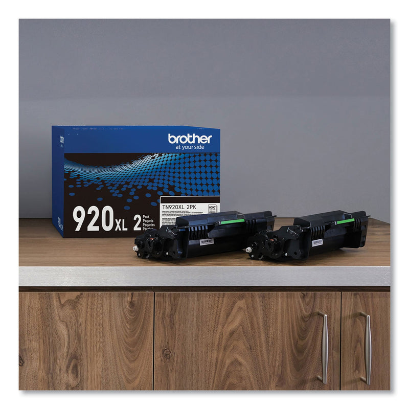 Brother TN920XL2PK High-Yield Toner, 12,000 Page-Yield, Black, 2/Pack (BRTTN920XL2PK)