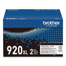 Brother TN920XL2PK High-Yield Toner, 12,000 Page-Yield, Black, 2/Pack (BRTTN920XL2PK)