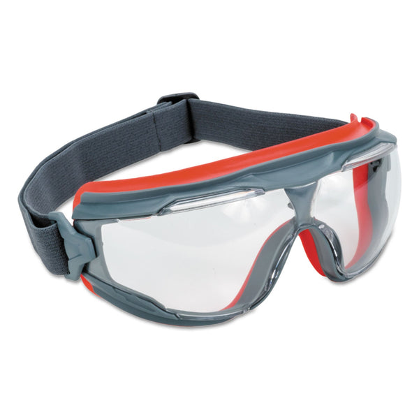 3M™ GoggleGear 500Series Safety Goggles, AntiFog, Red/Black Frame, Clear Lens,10/Ctn (MMMGG501SGAFCT)