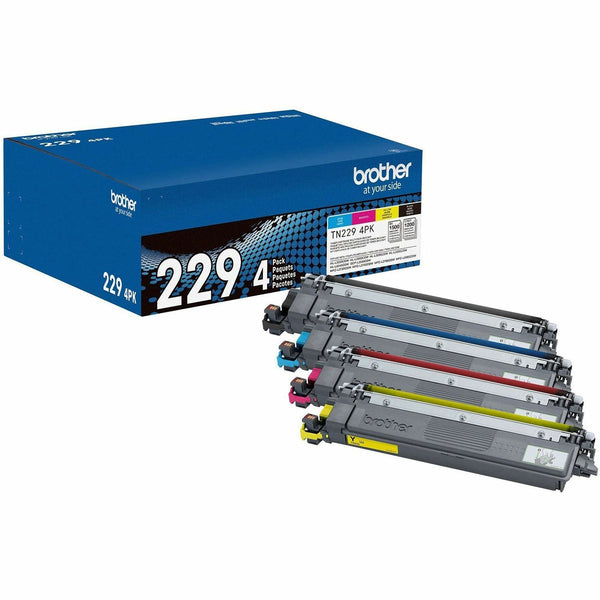 Brother Genuine TN2294PK Standard Yield Toner Cartridge Multipack, 4 Pack, 1,500 Pages Black, 1,200 Pages Cyan, Magenta, Yellow (BRTTN2294PK)
