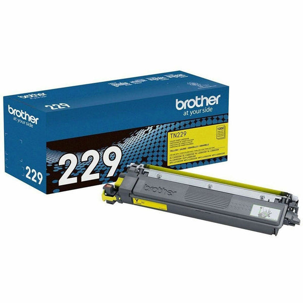 Brother Genuine TN229Y Standard Yield Yellow Toner Cartridge, Laser, Yellow, Standard Yield, 1,200 Pages (BRTTN229Y)