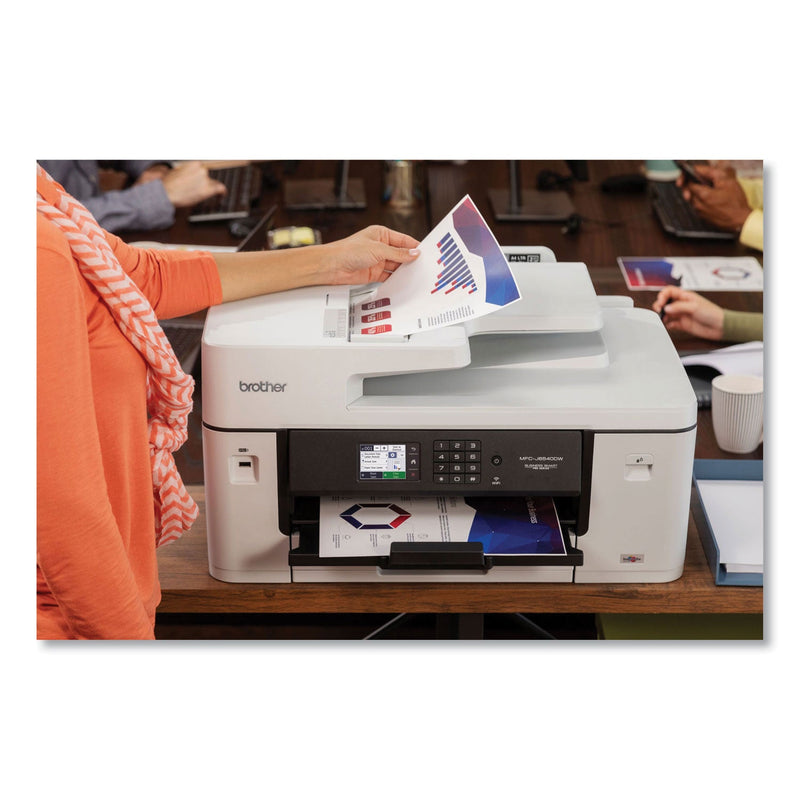 Brother MFC-J6540DW Business Color All-in-One Inkjet Printer, Copy/Fax/Print/Scan (BRTMFCJ6540DW)