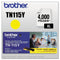 Brother TN115Y High-Yield Toner, 4000 Page-Yield, Yellow (BRTTN115Y)