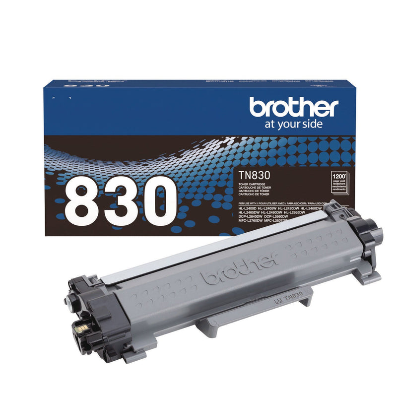 Brother TN830 Toner, 1,200 Page-Yield, Black (BRTTN830)