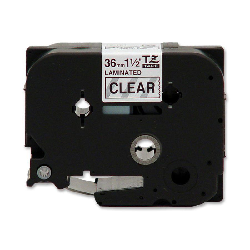 Brother TZ Tape Cartridge, TZ Standard Laminated Tape, Black on Clear, 1 1/2&quot;W (BRTTZ161)