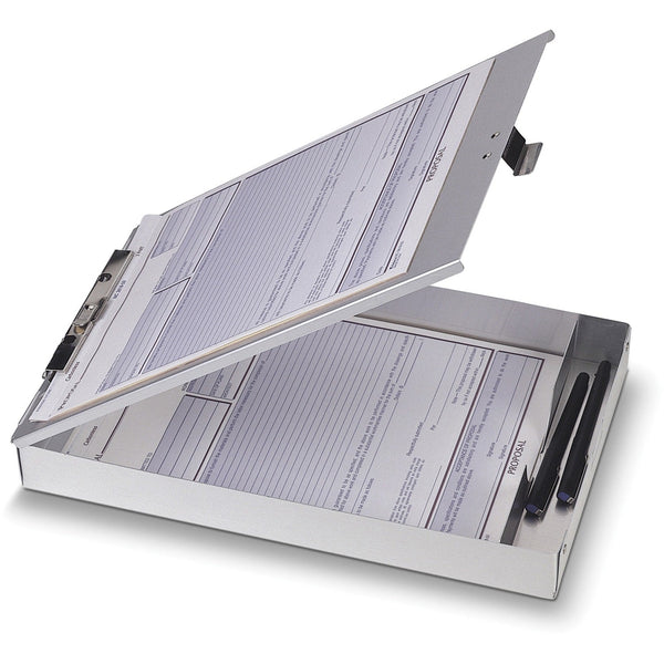 Officemate Aluminum Form Holder With 1&quot; Deep Storage (OIC83200)