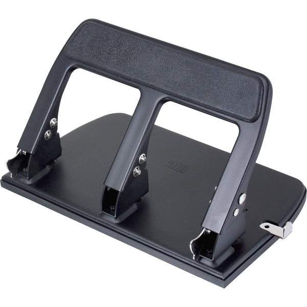 Officemate Heavy Duty Punch, 3HP, 9/32&quot; Holes, 40 Sheet Capacity, Metal, Black (OIC90089)